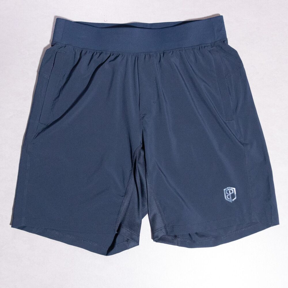 Born Primitive Versatile Navy Blue Unlined Gym Shorts Workout Active Small 9”